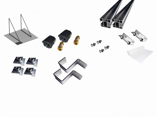 Thermic Energy Montagepaket 1er Erweiterung FK253 Flachdachaufständerung 20Grad senkrecht