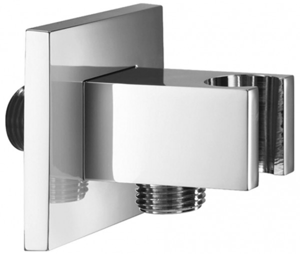 Herzbach Anschlussbogen LIVING SPA Brause eckiges Design chr