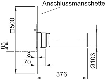 ACO Attika Durchführung Spin ES DN 100