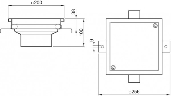 ACO Reinigungsverschluss FINOR CR 1 tlg. Edelstahl, M 125 DN 100