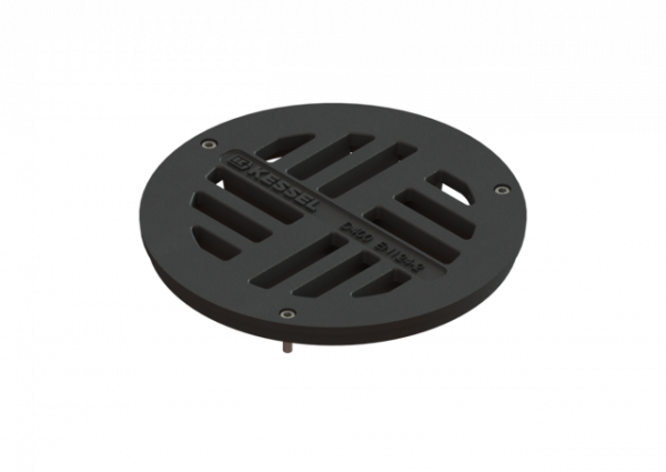 KESSEL Schlitzrost rund, d: 395 mm, Grauguss