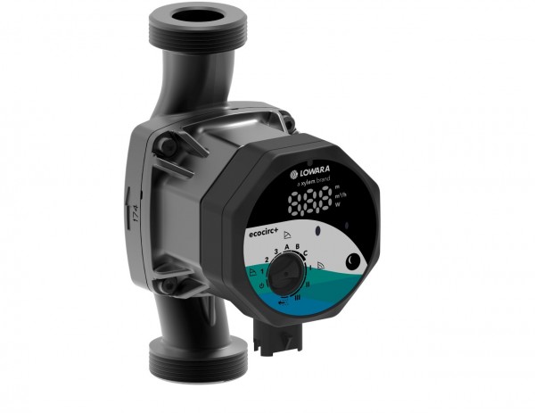 Lowara H-Pumpe ecocirc L+ 25-8/180 L:180 G1 1/2" PN10 max. H:8m 60W