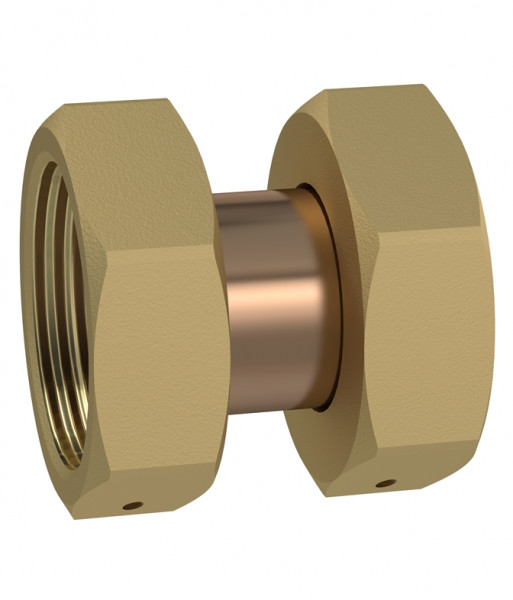 LK Armatur LK Flanschkupplung 22 x 1 Überwurfmutter Rp1 G1 x G1 L21mm Kupfer