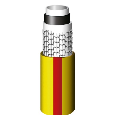 ewuaqua iWater Flora 1", 25 m PVC-Wasserschlauch mit Gewebeverst.