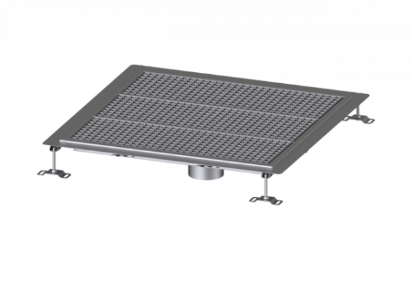 KESSEL Bodenwanne Ferrofix Klebeflansch H: 6 mm, 800 x 800 mm