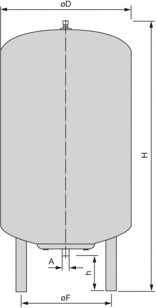 Wilo Membrandruckbehälter Typ DE PN 10 300DE 1 1/4"