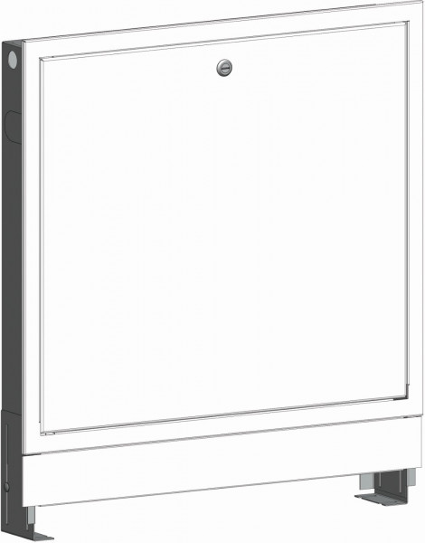 PAW UP Schrank Station 750 x 831 x 110mm Münzschloss, RAL9016 gepulvert