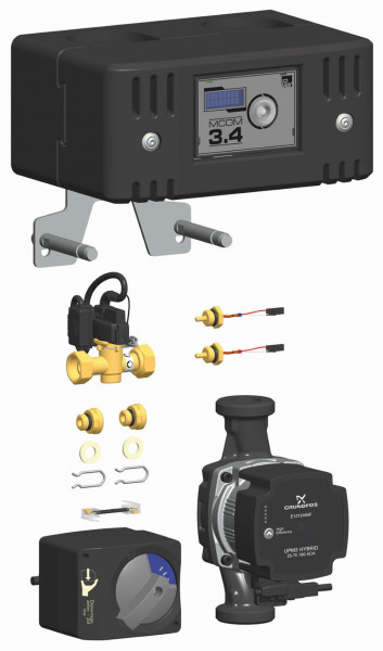 PAW ErweitSatz MCom DN 25 DPS 0 0.6 bar 2x PT1000 Motor SR10 (24 VDC), MCom 3.4
