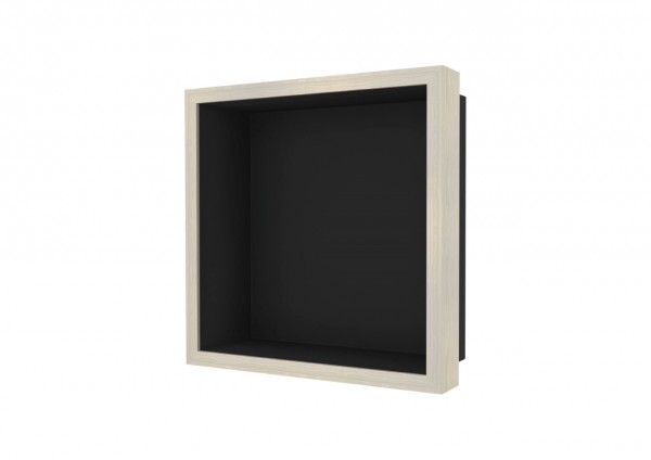 ESS Wandnische W-BOX Niche Schwarz Rahmen: Oak - Weisgewaschen, 300x300x100