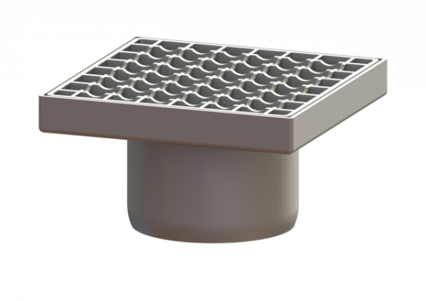 KESSEL Aufsatzstück Ferrofix Sys 125, Gitterrost, 200 x 200 mm