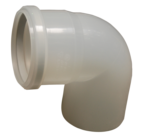 Bogen 87Grad NW80 mit Muffe Luftzufuehrung fuer raumluftunabhaengig