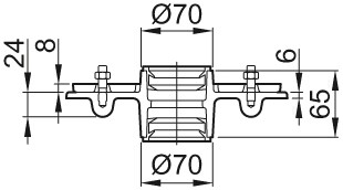 ACO Muffe Abgang senkrecht DN 50
