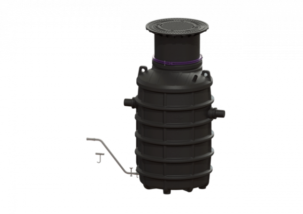 KESSEL Fettabscheider EasyClean ground NS 4, Direct, 800-1200 mm, A/B, links