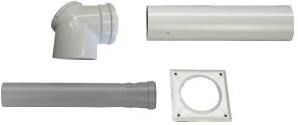 Junkers Bosch Paket AZB 616/1 vom Gerät zum Kamin, d= 80/125mm