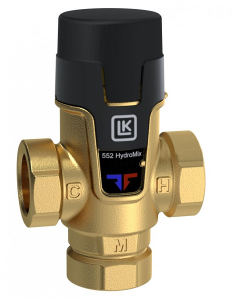 LK Armatur LK 552 symmetrischer Brauchwassermischer Rp1 25-45 Grad C Kvs 3,5