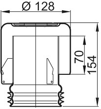 ACO Glockengeruchsverschluss mit Lippendichtung, Edelstahl DN 100