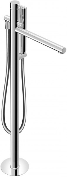 Herzbach Wanneneinlaufsäule Nano bodenstehend, Brauseanschluss 1/2" chr