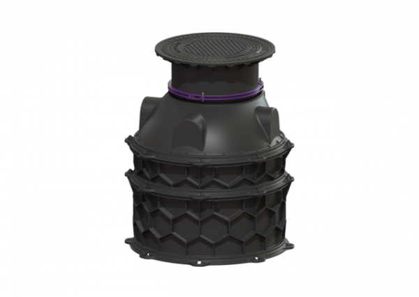 KESSEL Schachtmodul LW 1000 Bodenplatte Zugang LW 600, 3130-3379 mm, Klasse D