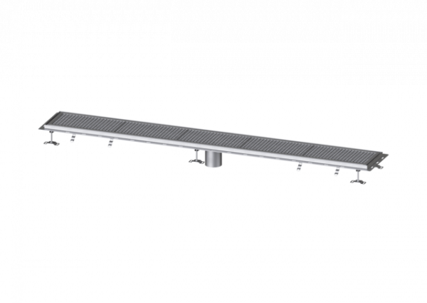 KESSEL Kastenrinne Ferrofix m. Fliesenanschlusswinkel, 300 x 2550 mm