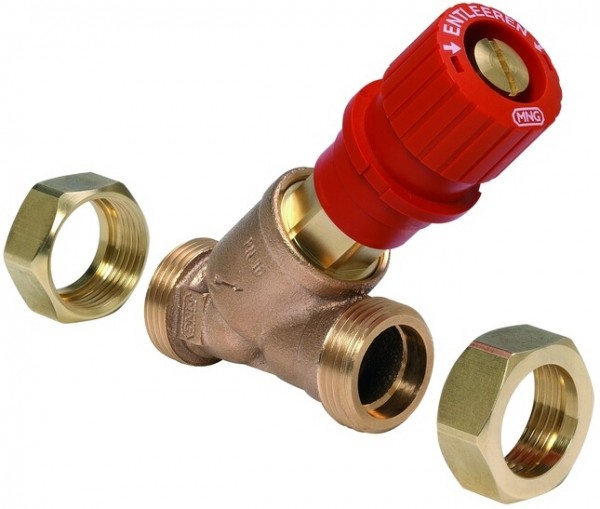 Honeywell Strangabsperrventil Kombi 3+ Außengewinde, Rotguss DN 20