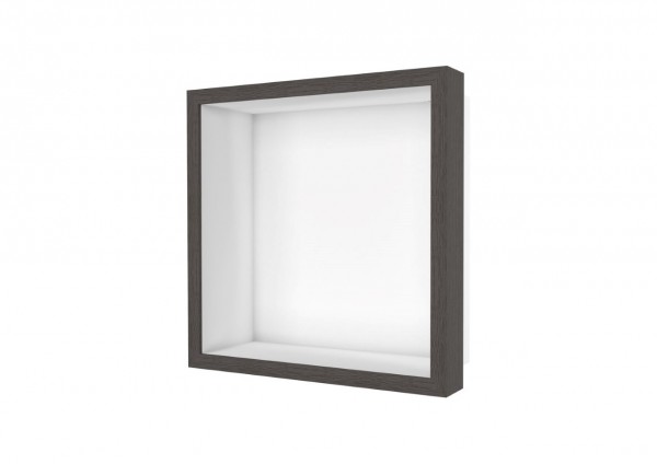ESS Wandnische W-BOX Niche Weiß Rahmen: Oak - Wenge, 300x300x100