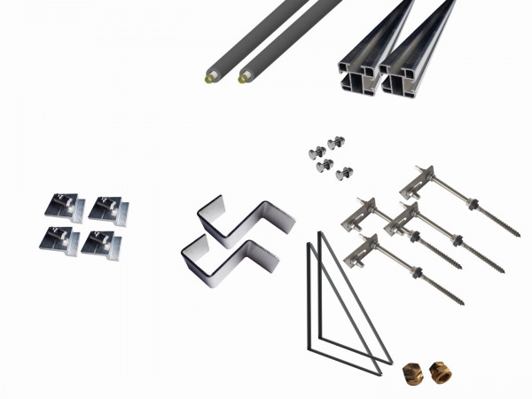 Thermic Energy Montagepaket 1er Grundset für FK253 waagrecht Stockschrauben 15Grad