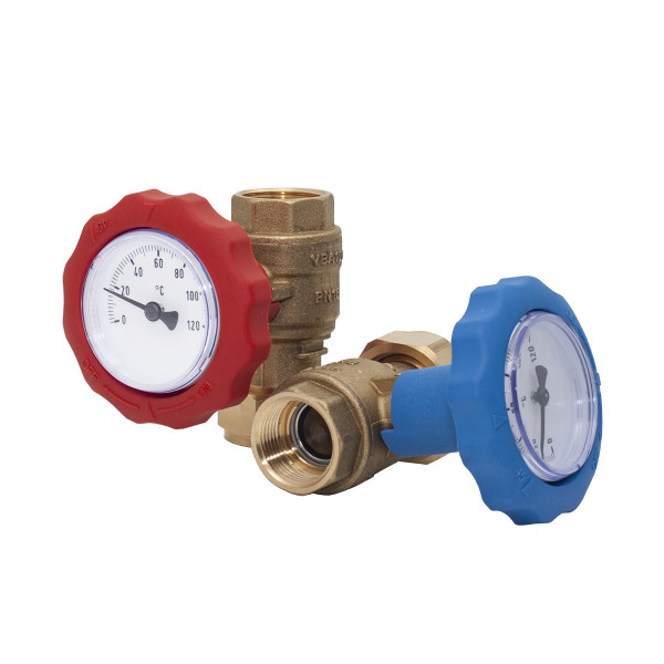 ESBE Pumpengr. Ersatz. GSP933 1" Kugelhahn- Set m. Thermom. DN20 1"