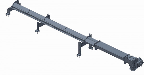Fröling Pellets-Austragschnecke 110 modular offene Troglänge 8000 mm