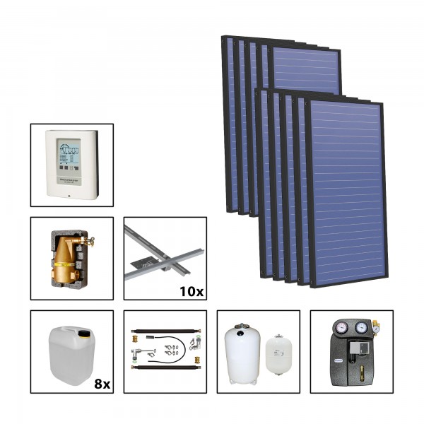 Solarbayer Plus AL Solarpaket 10 Ziegel Fläche m2: Brutto 28,60 / Apertur 26,92