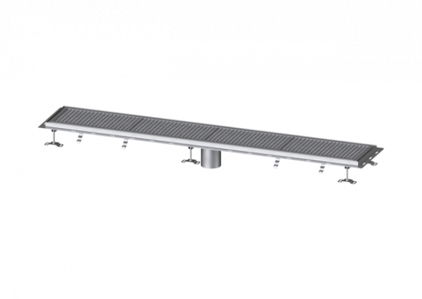 KESSEL Kastenrinne Ferrofix m. Fliesenanschlusswinkel, 300 x 2050 mm
