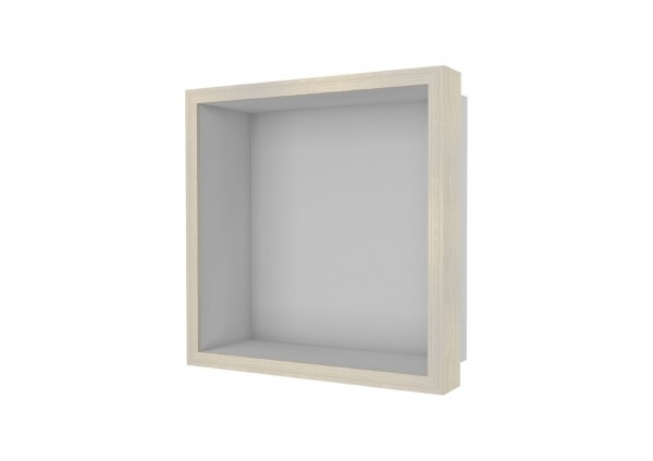 ESS Wandnische W-BOX Edelstahl gebürstet Rahmen: Oak - Weisgewaschen, 300x300x100