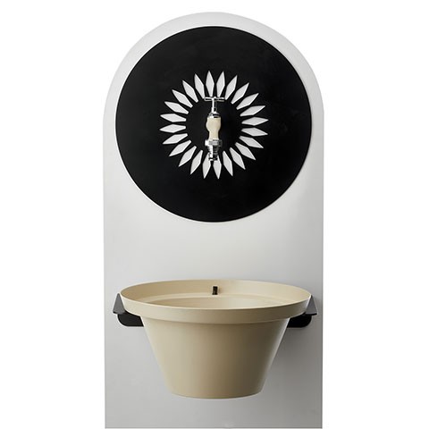 ewuaqua iWater Aquapoint Wandbrunnen creme Outdoor-Wandbrunnen