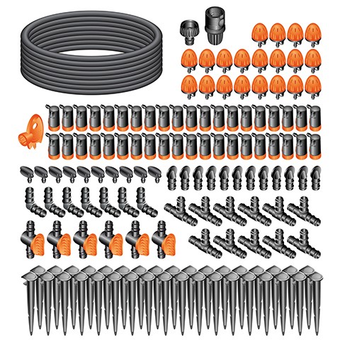 ewuaqua iWater Orto Drip Kit Gemüseg. 60 Pflanzen Kompettset MicroDrip