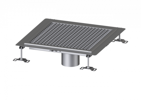 KESSEL Bodenwanne Ferrofix Klebeflansch H: 6 mm, 500 x 500 mm