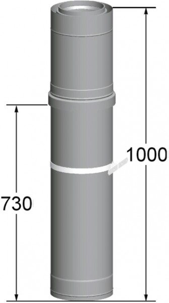 Wolf Dachdurchführung für Luft /Abgasrohr DN 200/300 1000mm