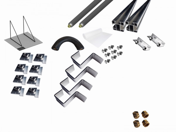 Thermic Energy Montagepaket 2er Grundset FK253 Flachdachaufständerung 45Grad