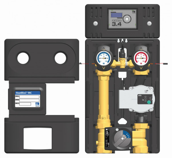 PAW HeatBloC MC45 DN 25 3 Temp H-Misch MCom 3.4, Mot SR5 Wilo Para STG 25/8-60