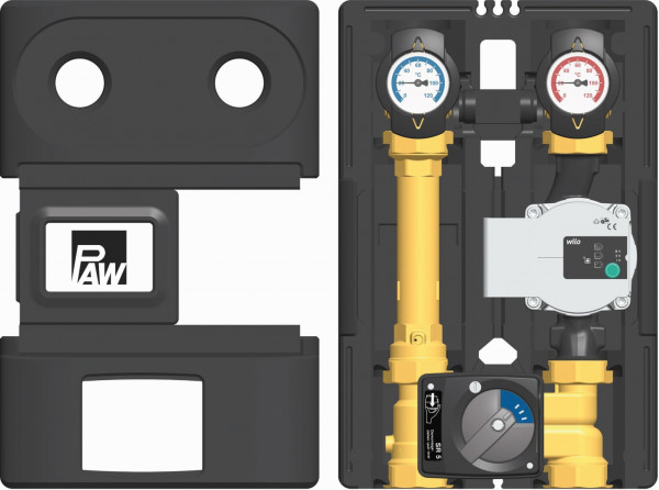 PAW CoolBloC C34 DN 25 3-Weg H-Misch m Byp, Mot SR5, therm getrennt Wilo Para S