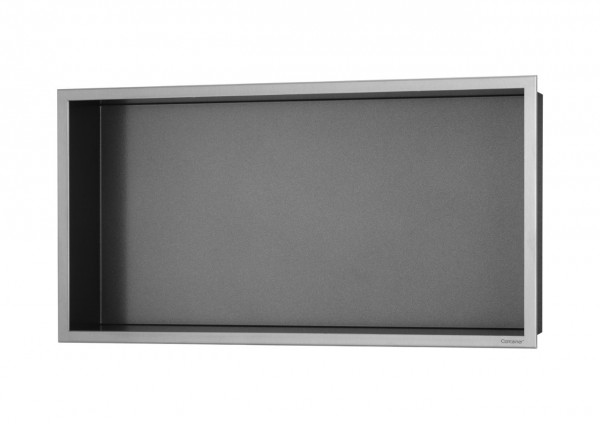 ESS Wandnische BOX 10 Niche Anthrazit Rahmen edelstahl gebürstet, 600x300x100