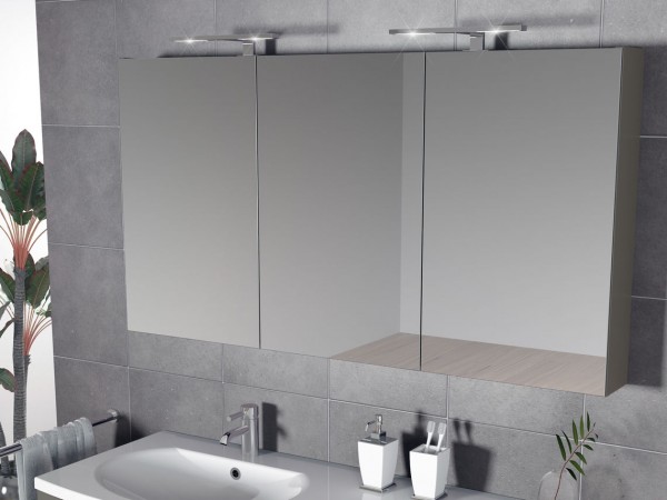 RIHO Spiegelschrank 07 80x70x14cm, 2 Türen, 2 Glaseinlegeböden