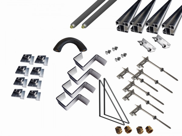 Thermic Energy Montagepaket 2er Grundset für FK253 waagrecht Stockschrauben 45Grad