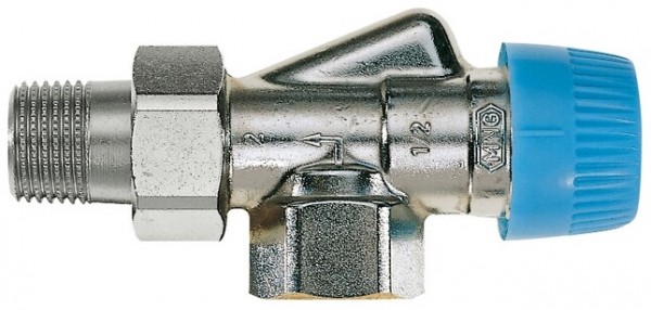 Honeywell Thermostatventilkörper KV PM mattvernickelt axi 1/2" m Kegel Nr. 4