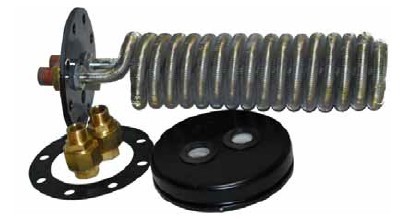 Rippenrohr Wärmetauscher Flansch 180 8, BL 370mm