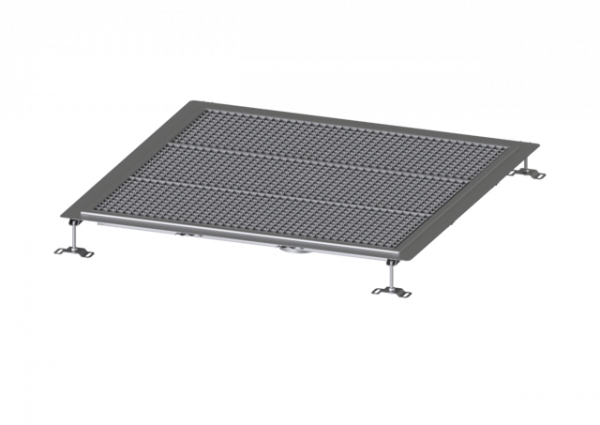 KESSEL Bodenwanne Ferrofix Klebeflansch H: 6 mm, 1000 x 1000 mm
