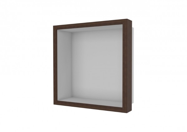 ESS Wandnische BOX 10 Holzrahmen Oak Walnut, 30x30x10 cm