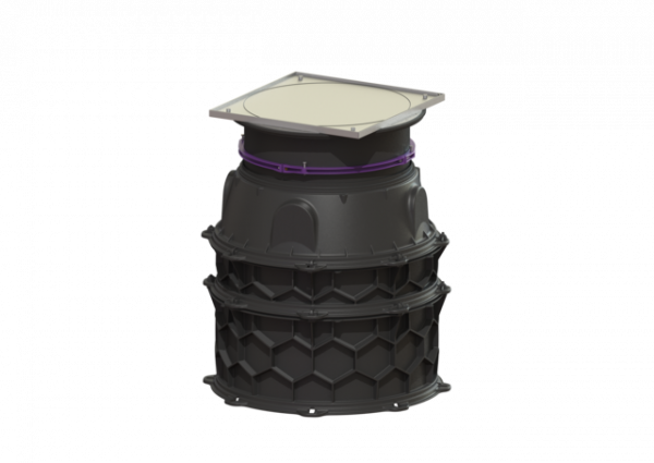 KESSEL Schachtmodul LW 1000 Bodenplatte Zugang LW 800, 661-910 mm, Klasse K 3