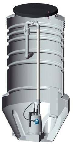 Grundfos Pumpenschacht Einzel PUST 06.20.S 600mm Höhe 2 m