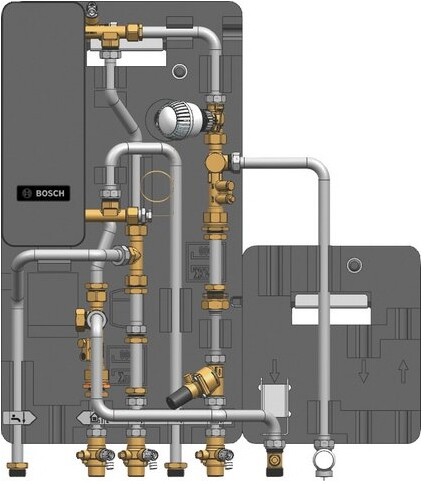 Junkers Bosch Wohnungsstation Flow F7000 35 IS, 40 kW, ohne Gehäuse