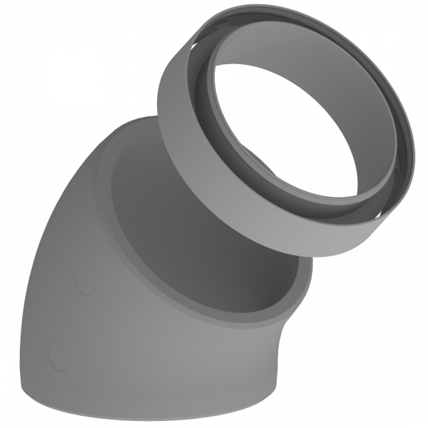 Blauberg BLAUFAST IsoSys RB160/45 Isolierter 45 Grad Bogen