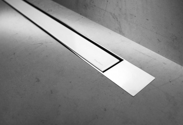 ESS Duschrinne Modulo TAF Design Z-2 Poliert, Glass Weiß, 900